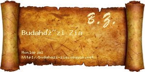 Budaházi Zia névjegykártya